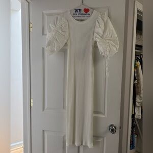 NWT Zara white dress with open back